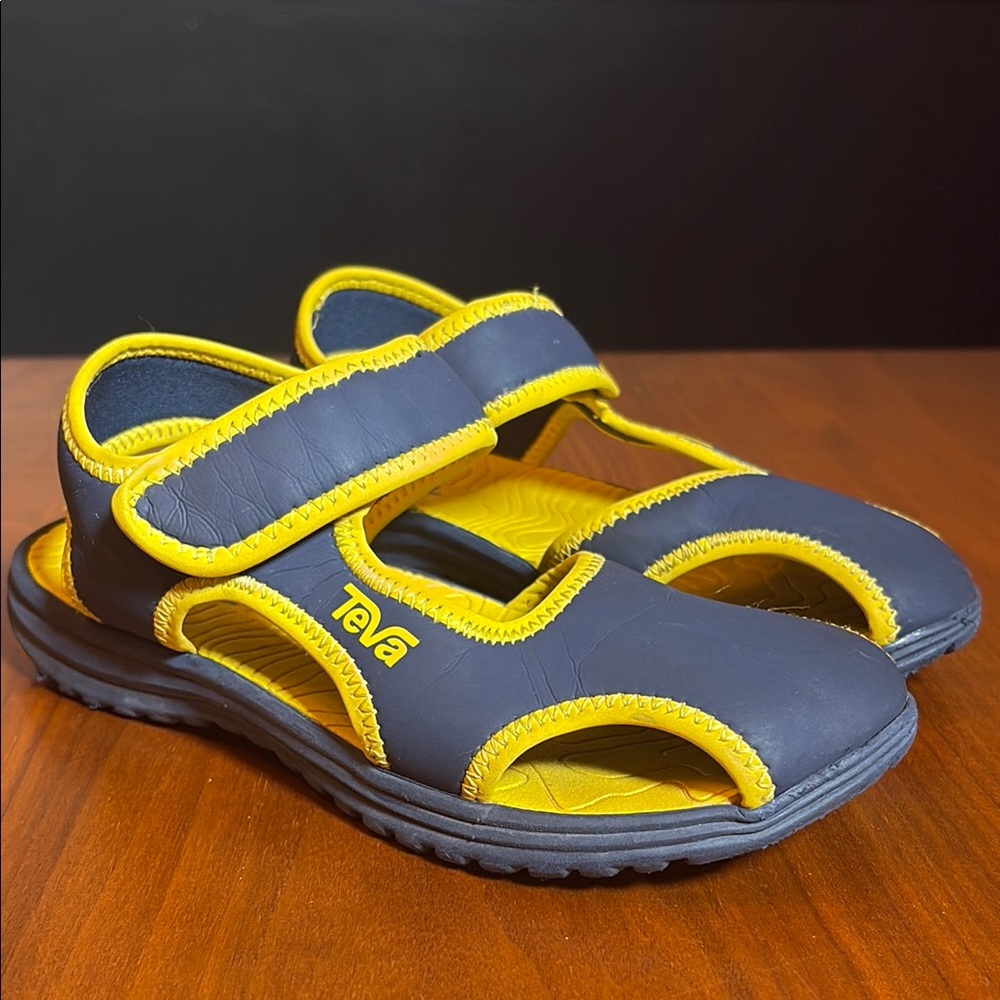 Teva Kids Navy Blue and Yellow Sport Sandals